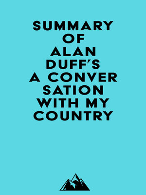 cover image of Summary of Alan Duff's a Conversation with my Country